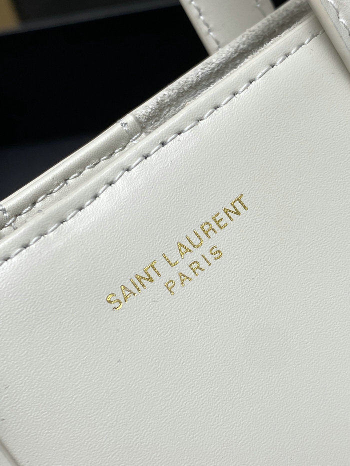 Saint Laurent Mini Toy Shopping Bag White 773995