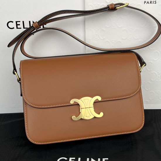 Celine Medium Triomphe Bag Dark Brown Cl35023