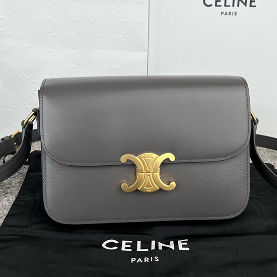 Celine Medium Triomphe Bag Dark Grey Cl35023