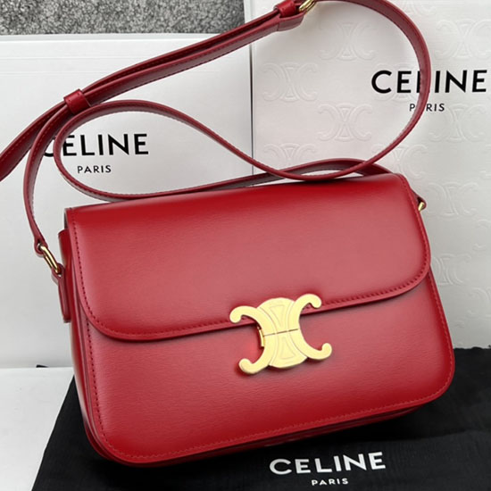 Celine Medium Triomphe Bag Red Cl35023