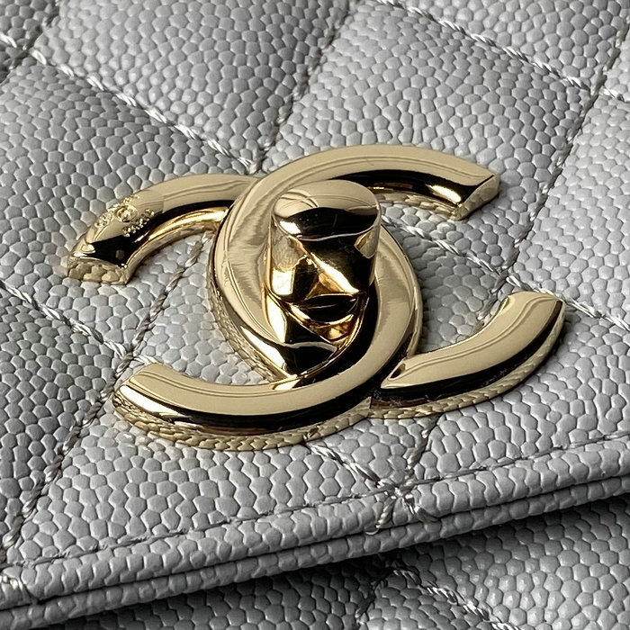 Chanel Flap Bag With Top Handle Grey A92991