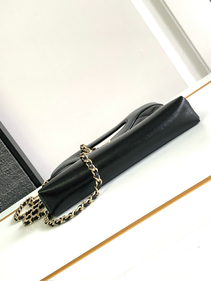 Chanel Mini 31 Clutch With Chain Black AS3656