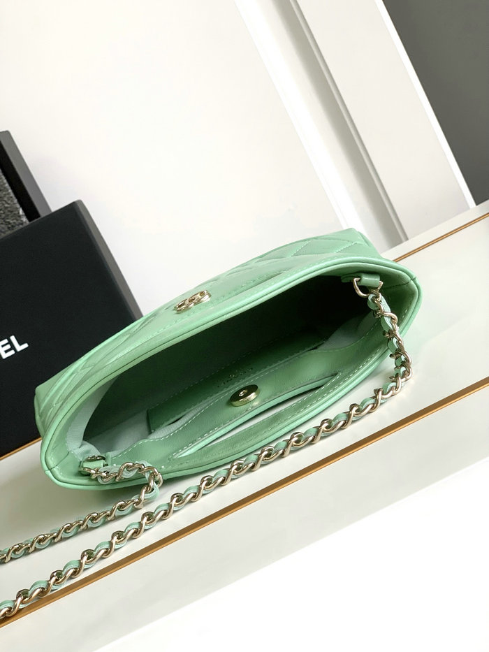 Chanel Mini 31 Clutch With Chain Green AS3656