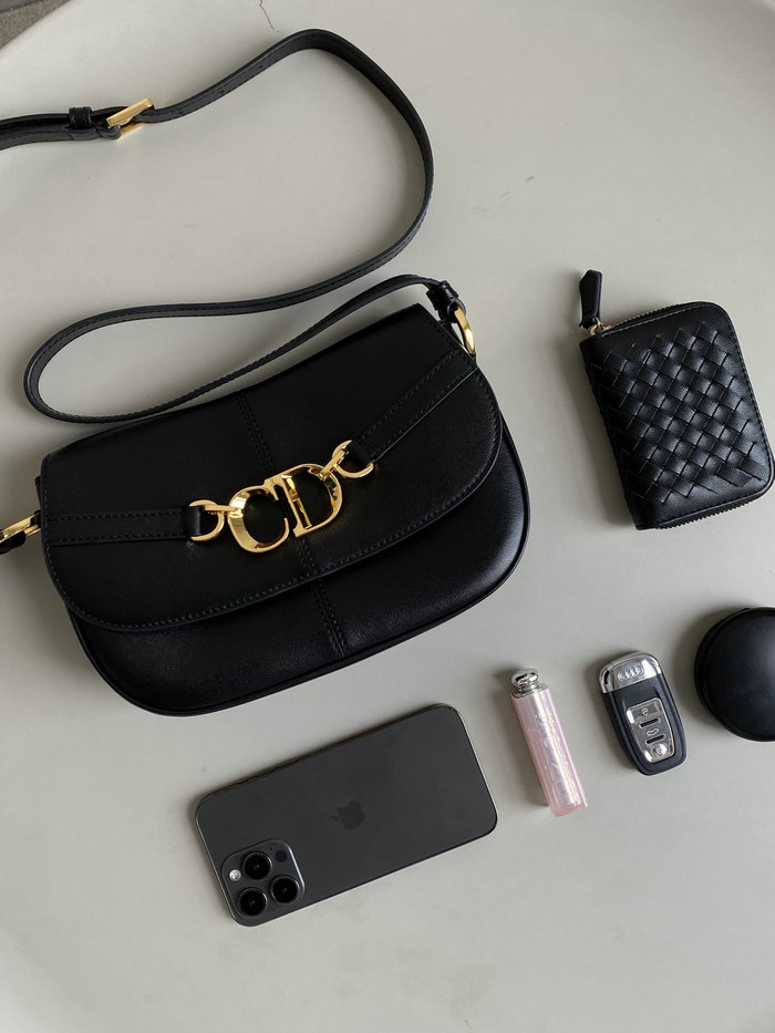 Dior Calfskin Small CD Besace Bag Black D8010