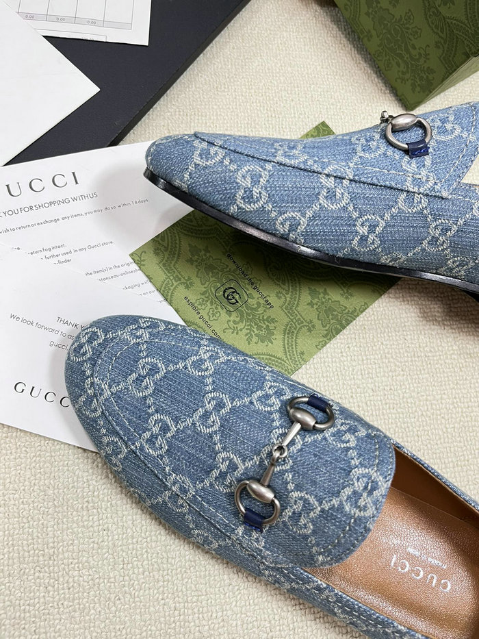 Gucci Jordaan GG Denim Loafers MSG042603
