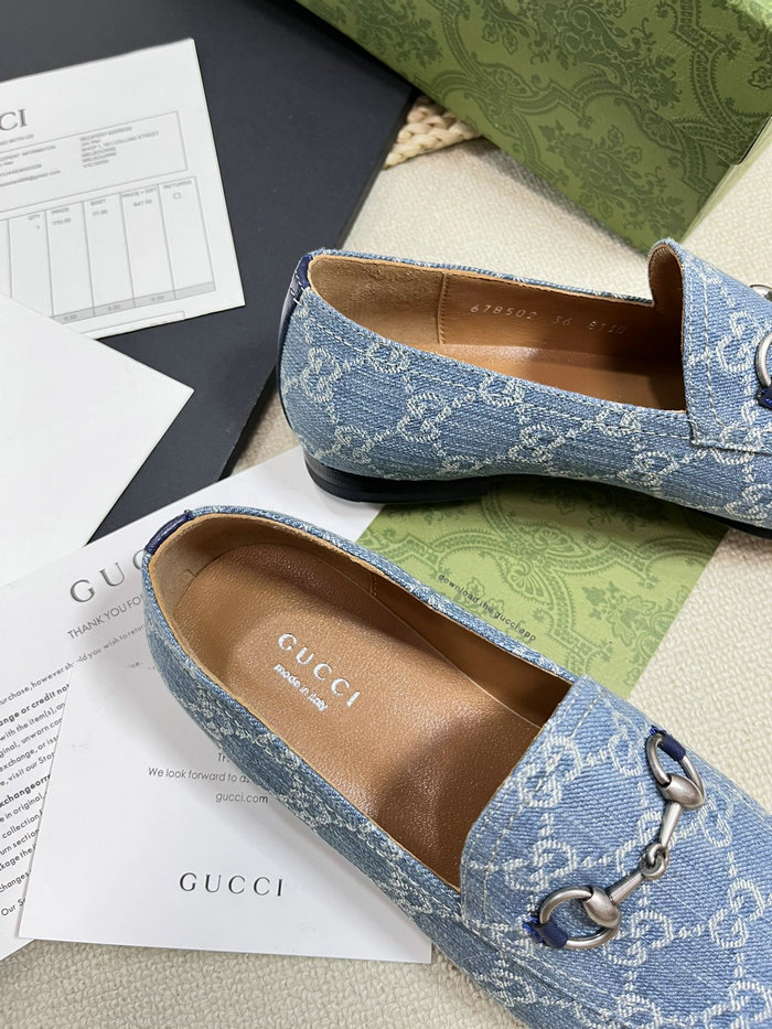 Gucci Jordaan GG Denim Loafers MSG042603