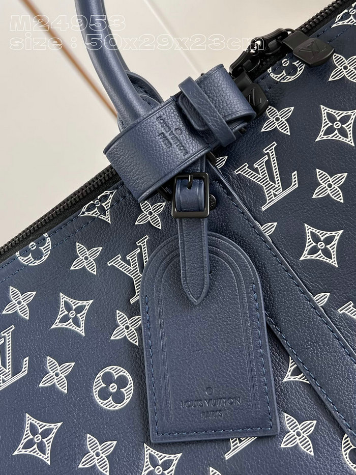 Louis Vuitton Keepall Bandouliere 50 Blue M24953