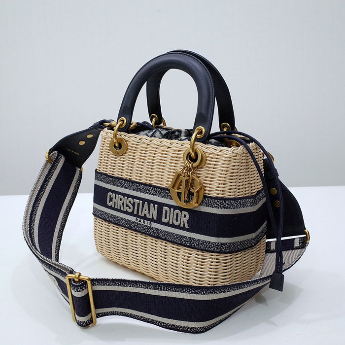 Medium Lady Dior Natural Wicker Bag D44532