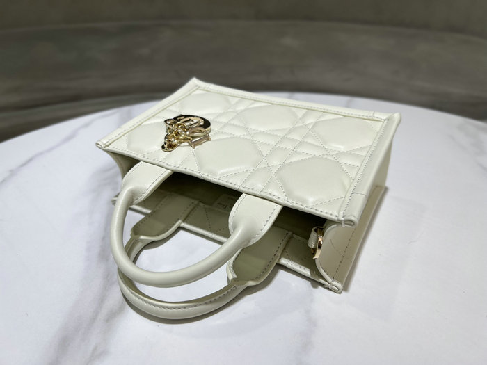 Mini Dior Book Tote White S5573