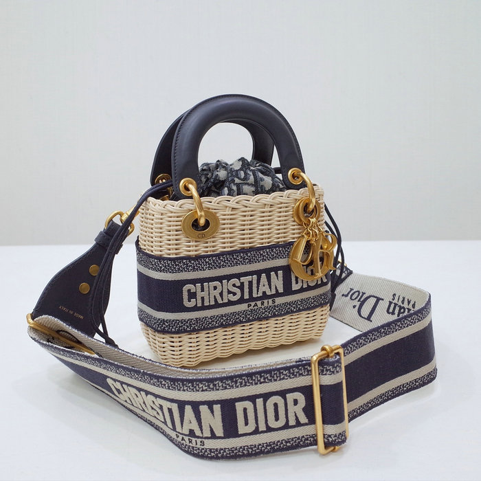 Mini Layd Dior Natural Wicker Bag D44531