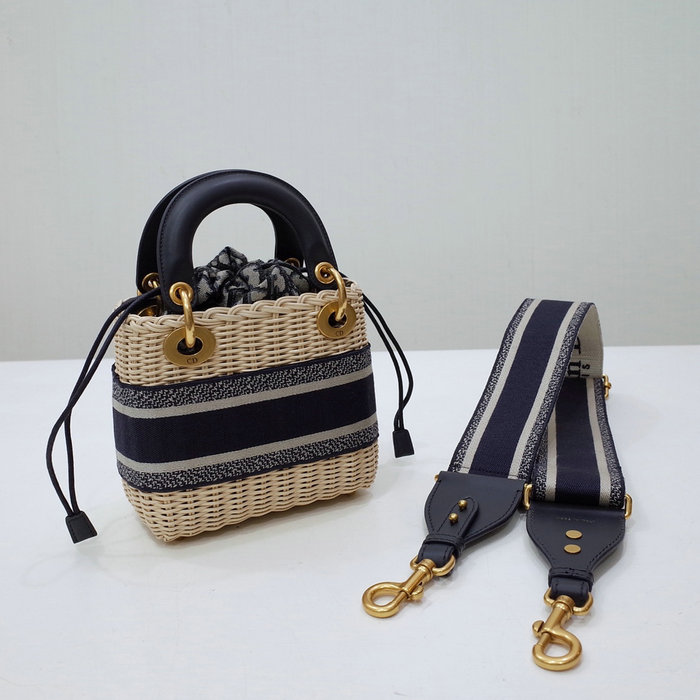 Mini Layd Dior Natural Wicker Bag D44531