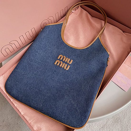 Miu Miu Ivy Denim Tote Bag 5BG231