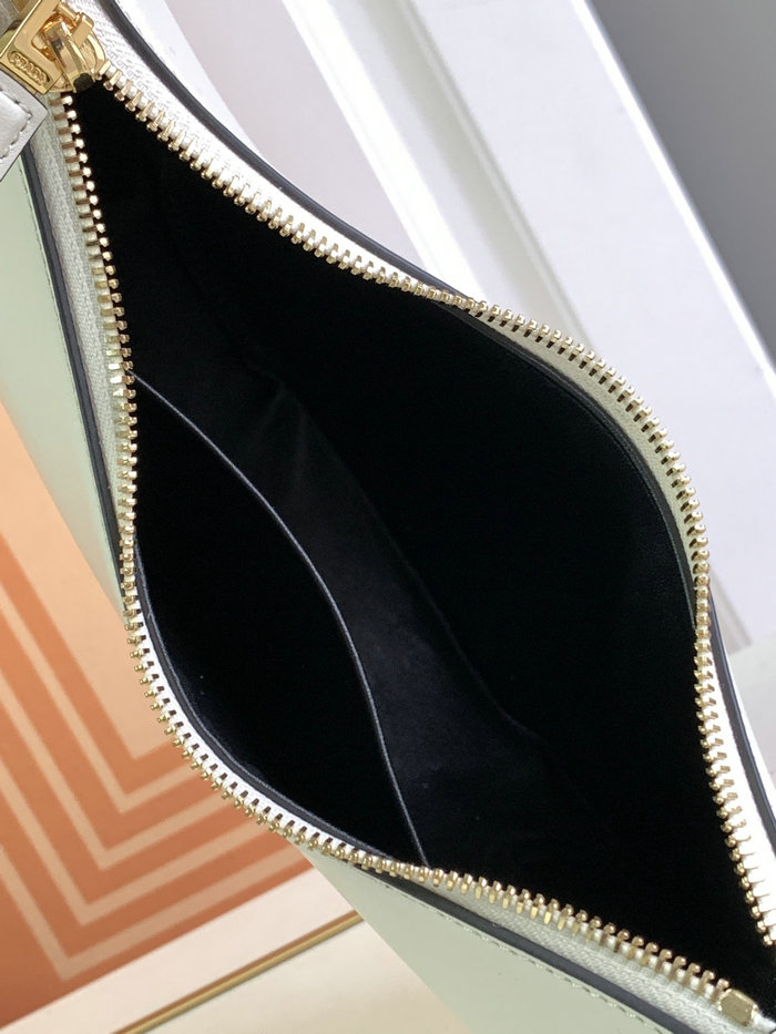 Prada Arque leather shoulder bag White 1BC194