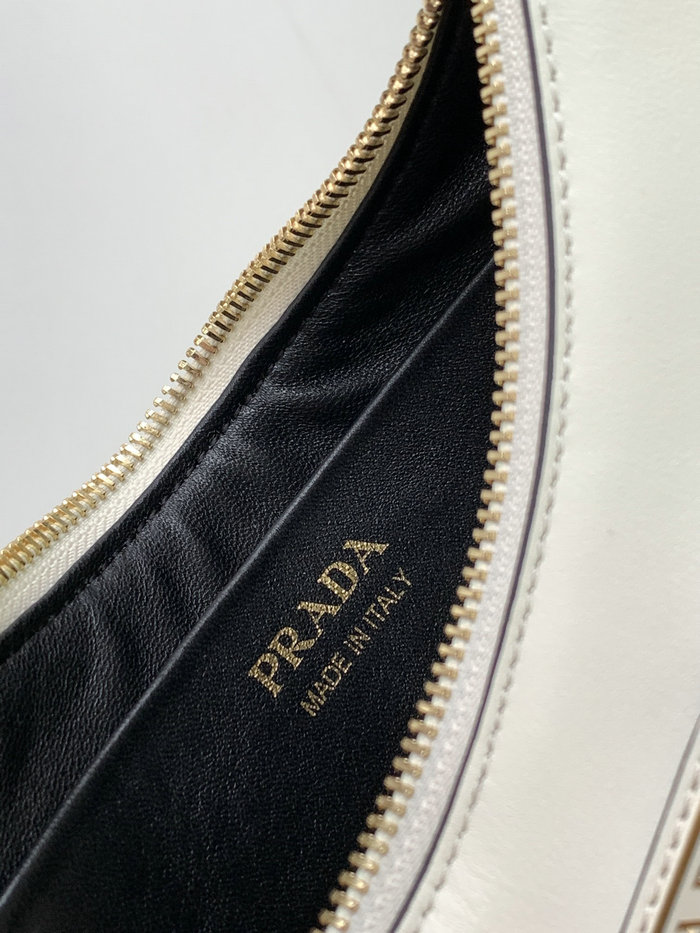 Prada Arque leather shoulder bag White 1BC194
