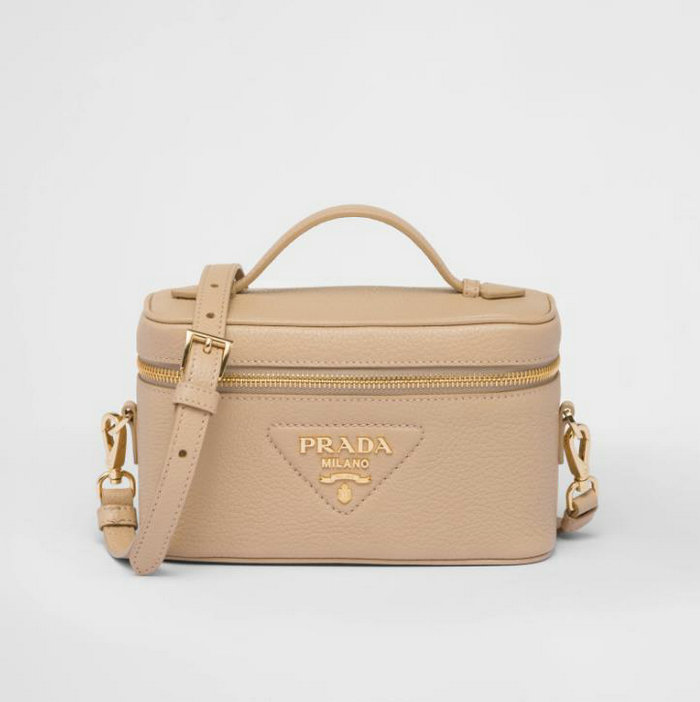 Prada Leather Mini-bag Beige 1BH202