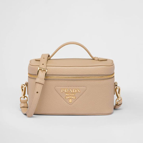 Prada Leather Mini-bag Beige 1BH202