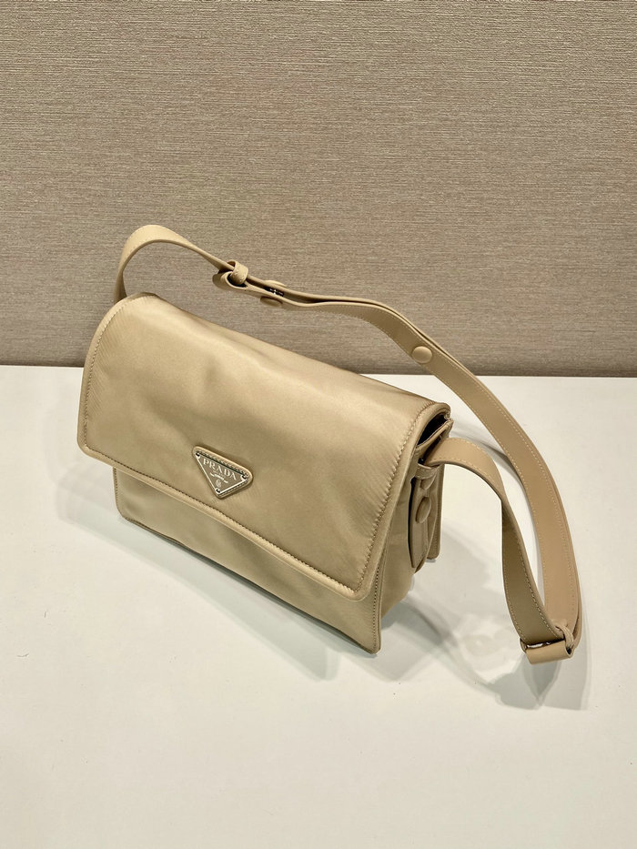 Prada Small padded Re-Nylon shoulder bag Beige 1BD313