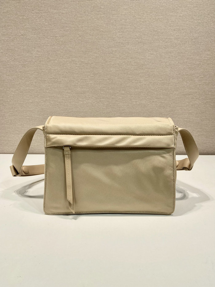 Prada Small padded Re-Nylon shoulder bag Beige 1BD313