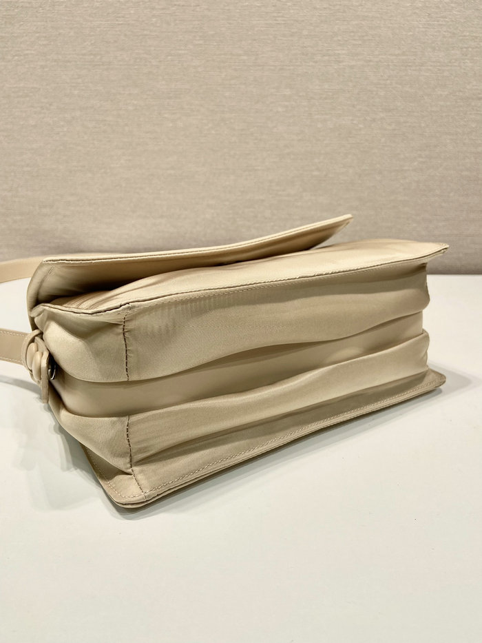 Prada Small padded Re-Nylon shoulder bag Beige 1BD313