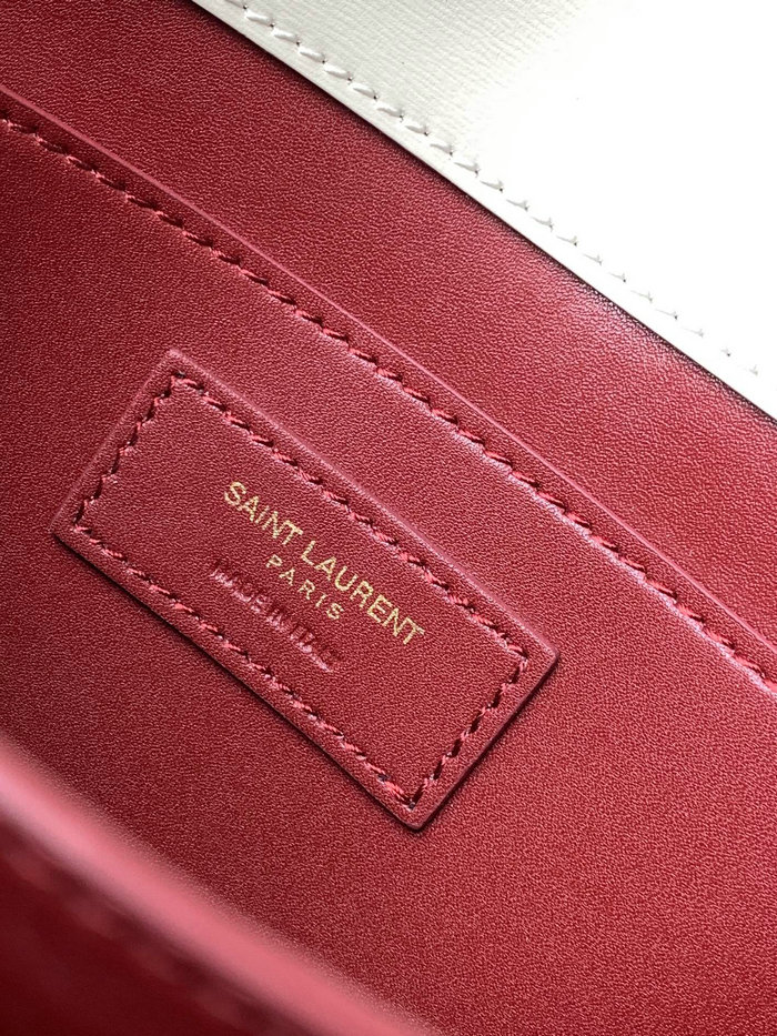 Saint Laurent Box Leather Cassandra Bag White 578000