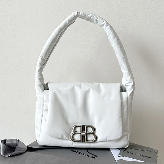 Balenciaga Monaco Small Sling Bag White B787896