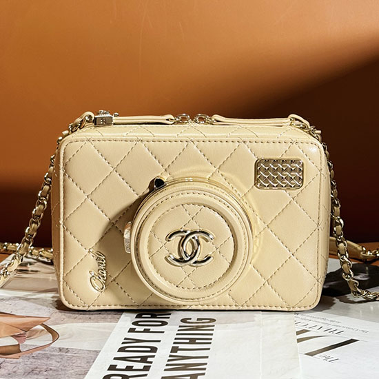 Chanel Camera Bag Beige AS4817
