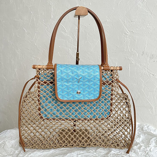 Goyard Aligre Bag Raffia Net Bag G6906 Blue