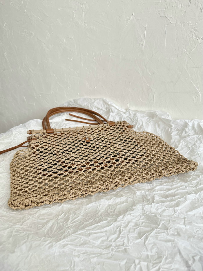 Goyard Aligre Bag Raffia Net Bag G6906 Brown