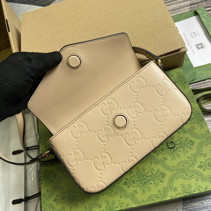 Gucci GG Super Mini Shoulder Bag Beige 772794
