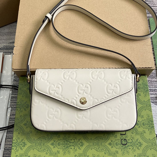 Gucci GG Super Mini Shoulder Bag White 772794