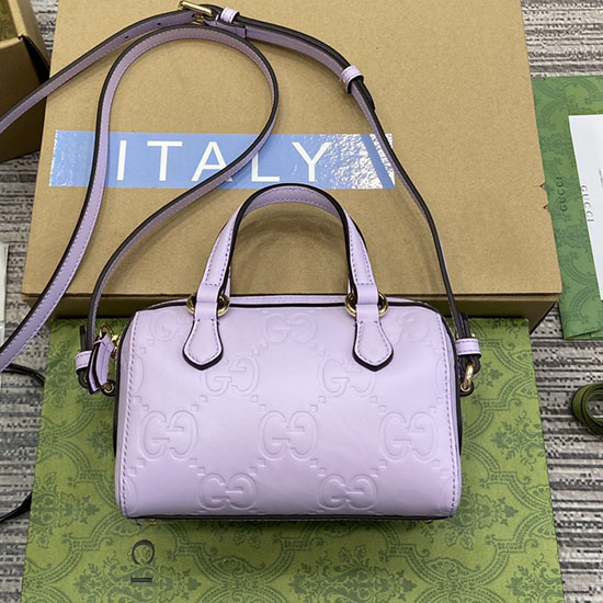 Gucci GG Super Mini Top Handle Bag Purple 790130