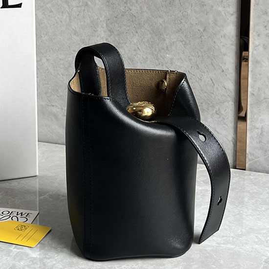 Loewe Mini Pebble Bucket Bag Black L051701