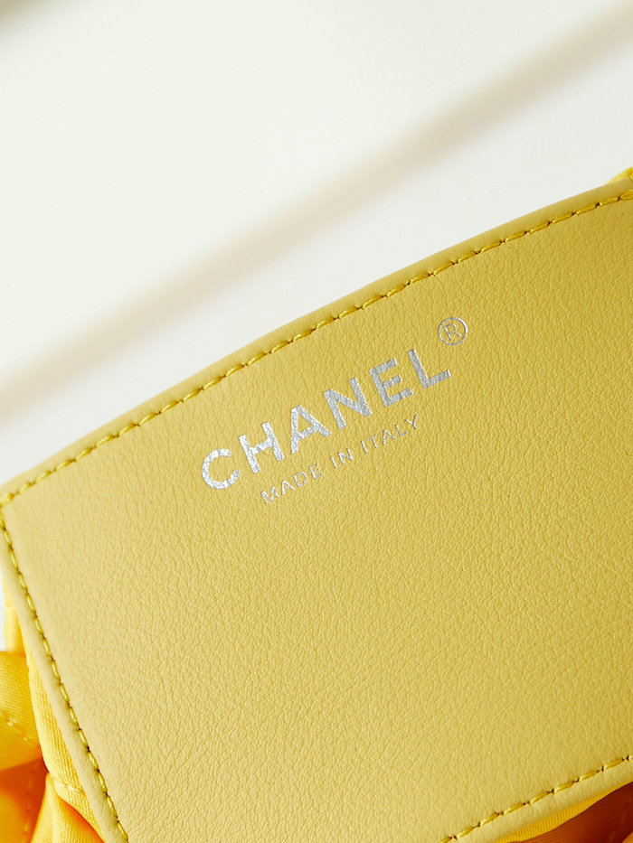 Chanel 22 Mini Handbag AS3980 Yellow and White