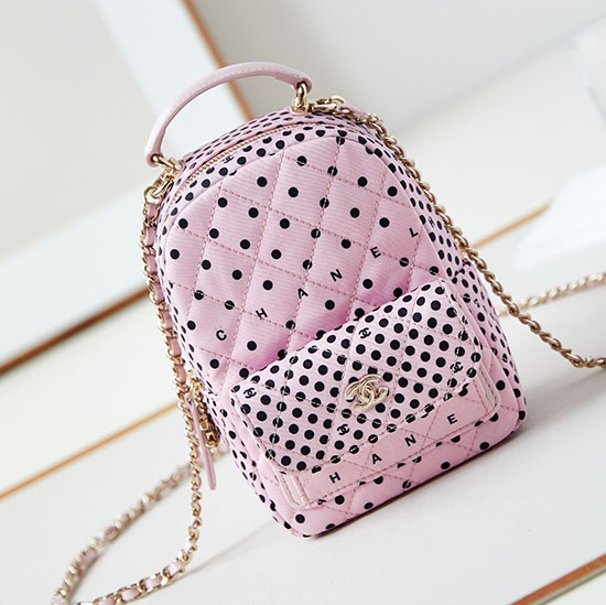 Chanel Fabric Mini Backpack AP3753 Pink