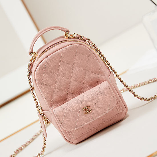 Chanel Grain Calfskin Mini Backpack AP3753 Pink