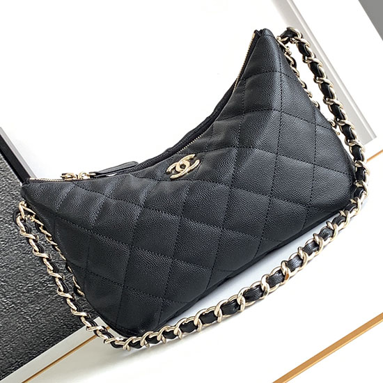 Chanel Hobo Handbag Black AS4293