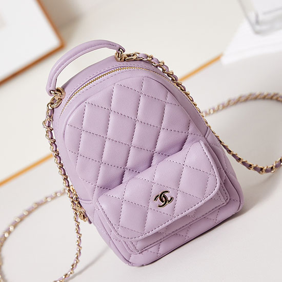 Chanel Lambskin Mini Backpack AP3753 Purple