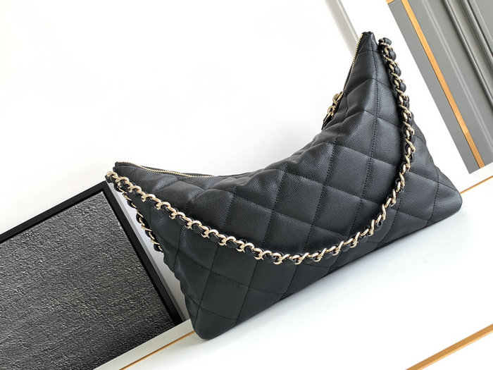 Chanel Large Hobo Handbag Black AS4246