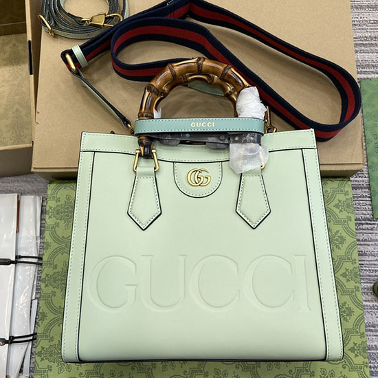 Gucci Diana Small Tote Bag 702721 Green