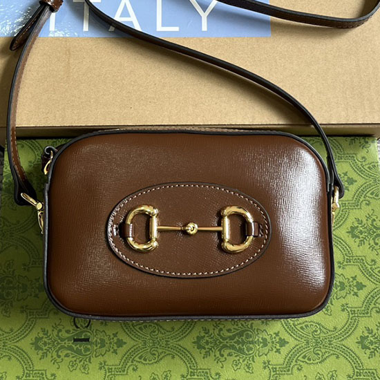 Gucci Horsebit 1955 Small Shoulder Bag 760196 Brown
