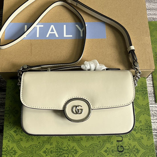 Gucci Petite GG Mini Shoulder Bag 739722 White