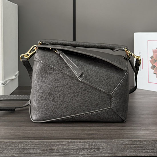 Loewe Classic Calfskin Mini Puzzle Bag L062312 Dark Grey