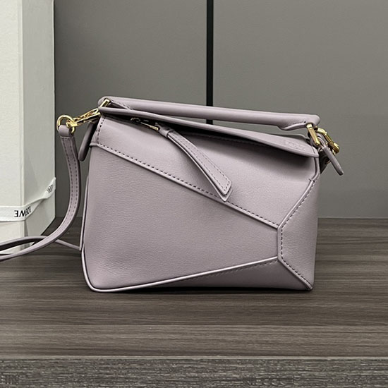 Loewe Classic Calfskin Mini Puzzle Bag L062312 Purple