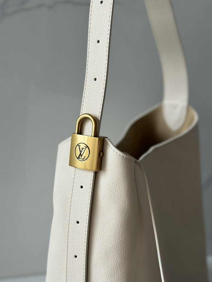 Louis Vuitton Low Key Hobo MM Limestone Gray M24974