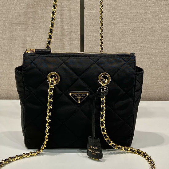 Prada Re-Edition 1995 Chain Re-Nylon tote bag 1BG468 Black