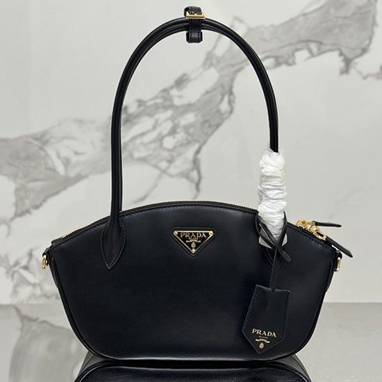 Prada Small Leather Handbag Black 1BA427