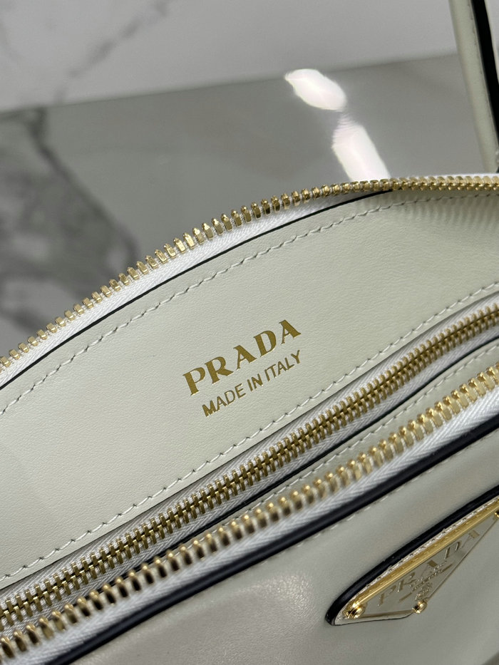 Prada Small Leather Handbag White 1BA427