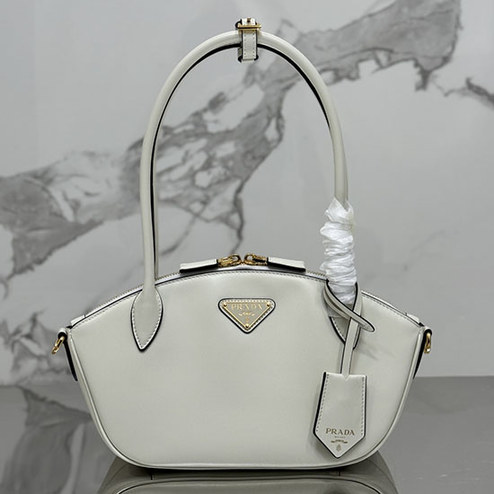 Prada Small Leather Handbag White 1BA427
