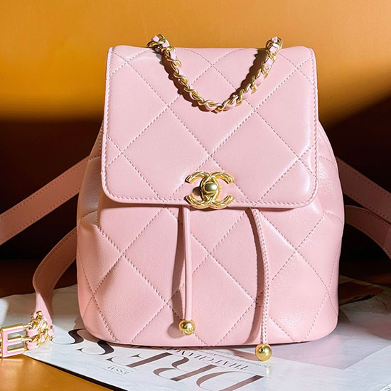 Chanel Lambskin Backpack Pink AS4866
