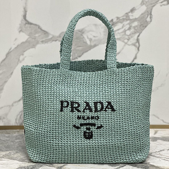 Prada Crochet Tote Bag 1BG392 Green